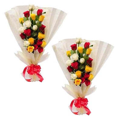 "20 mixed roses flower bunches -2 pieces - Click here to View more details about this Product